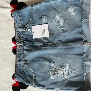 Denim jean skirt